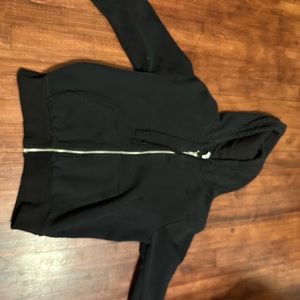black zip up sweatshirt